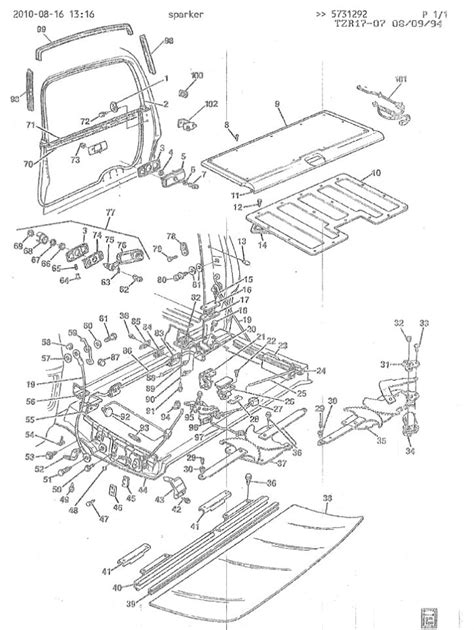 k5 blazer sheet metal parts|k5 blazer tailgate parts diagram.